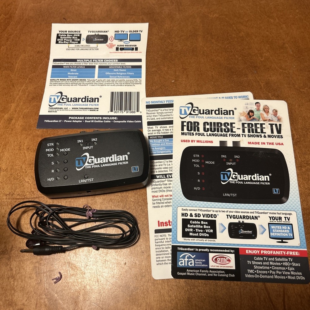 TVGuardian Model LT TV and DVD Profanity Filter TV Guardian (NO Power Supply) J6